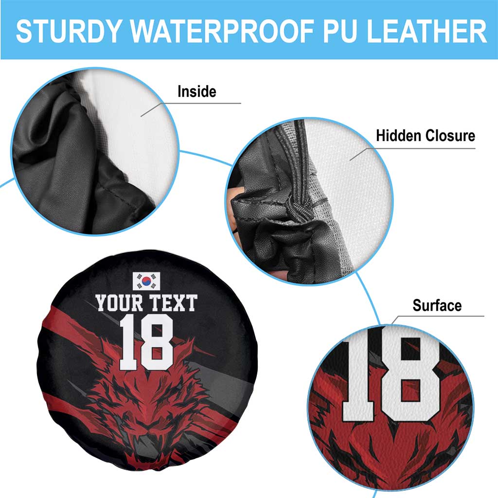 Custom South Korea Football Spare Tire Cover Taegeuk Warriors Spirit - Wonder Print Shop