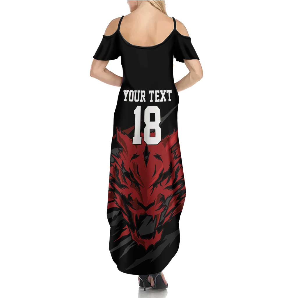 Custom South Korea Football Summer Maxi Dress Taegeuk Warriors Spirit - Wonder Print Shop