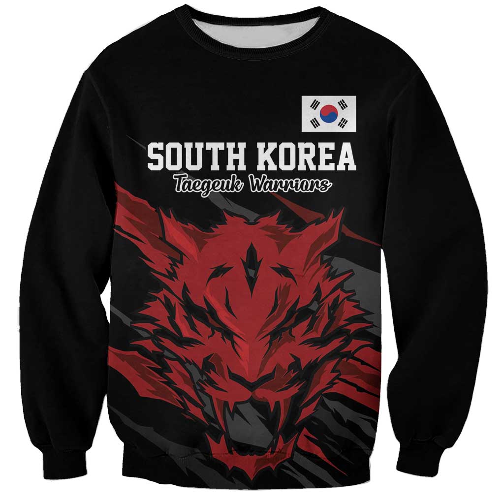 Custom South Korea Football Sweatshirt Taegeuk Warriors Spirit - Wonder Print Shop