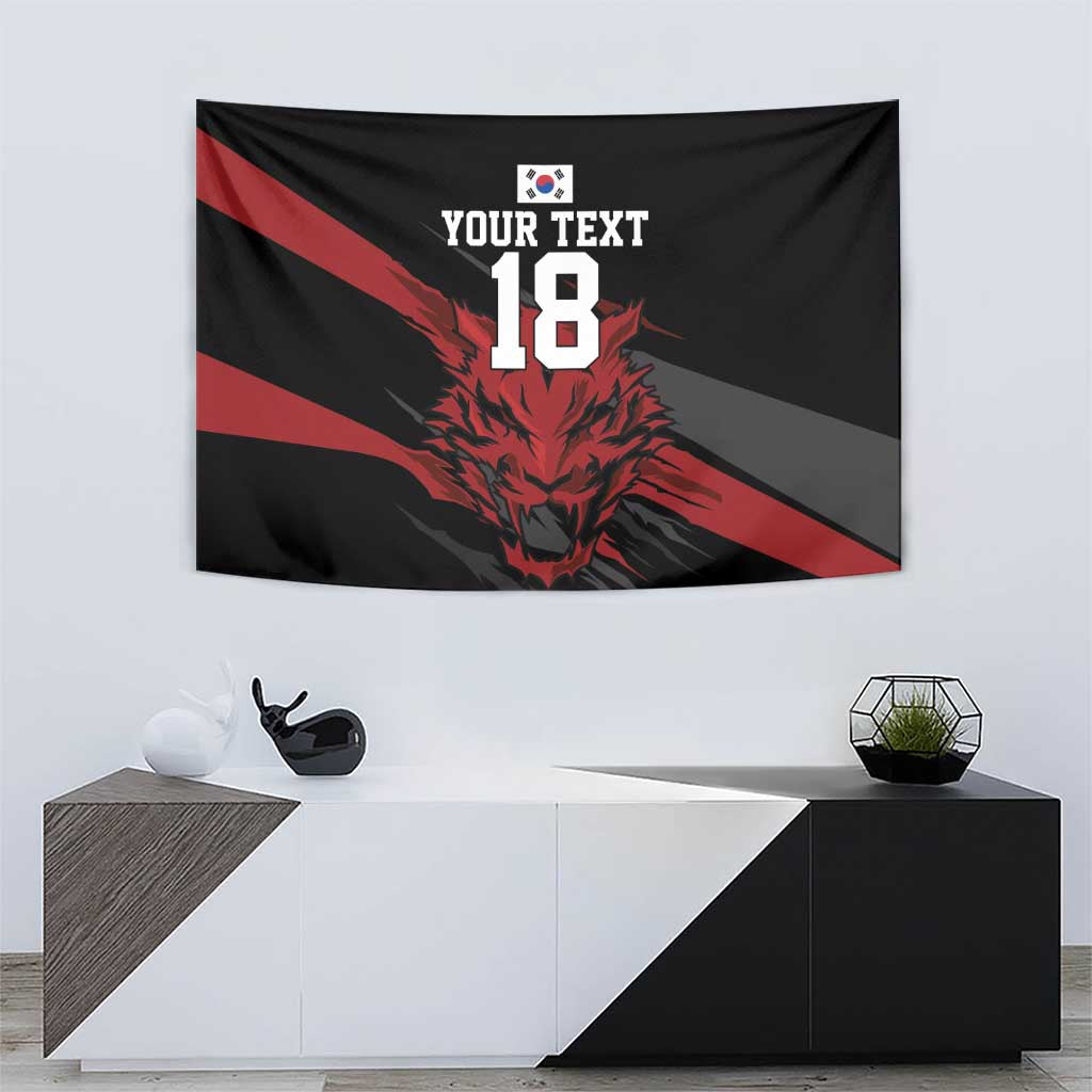 Custom South Korea Football Tapestry Taegeuk Warriors Spirit - Wonder Print Shop