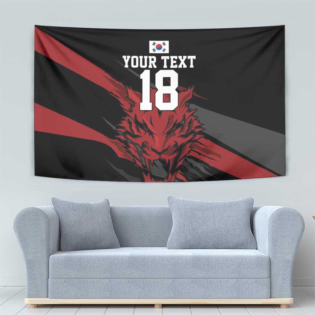 Custom South Korea Football Tapestry Taegeuk Warriors Spirit - Wonder Print Shop