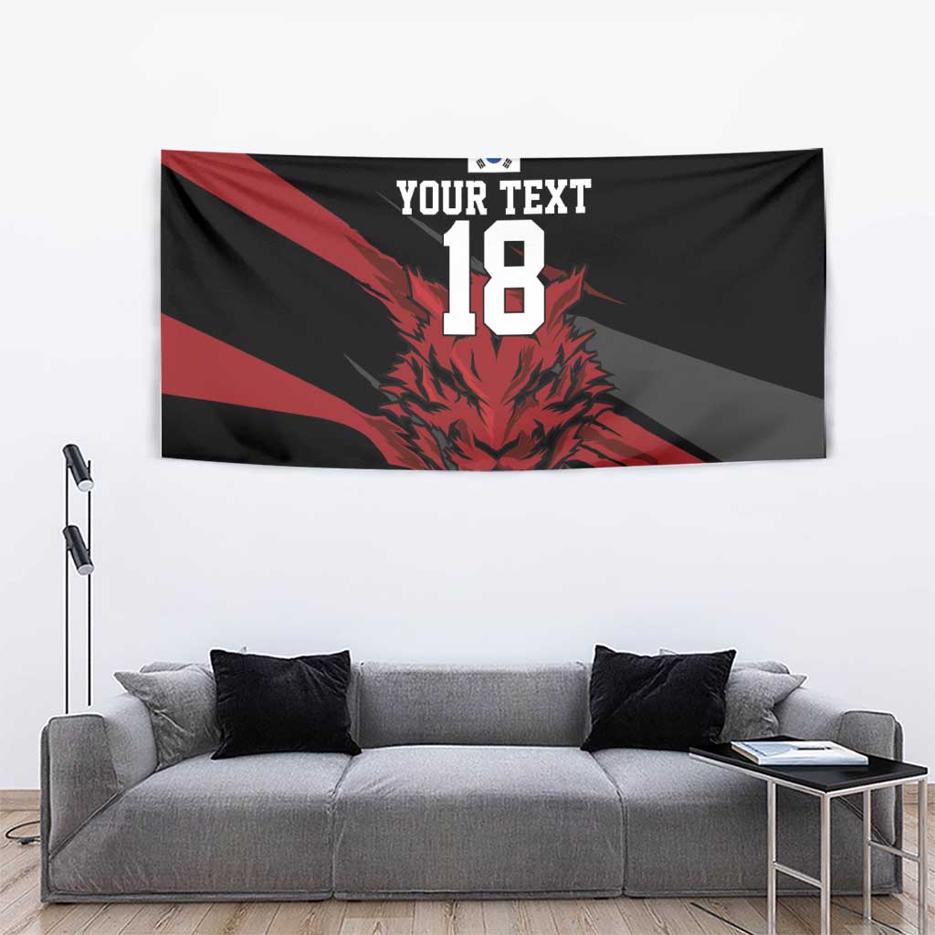 Custom South Korea Football Tapestry Taegeuk Warriors Spirit - Wonder Print Shop