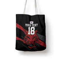 Custom South Korea Football Tote Bag Taegeuk Warriors Spirit - Wonder Print Shop