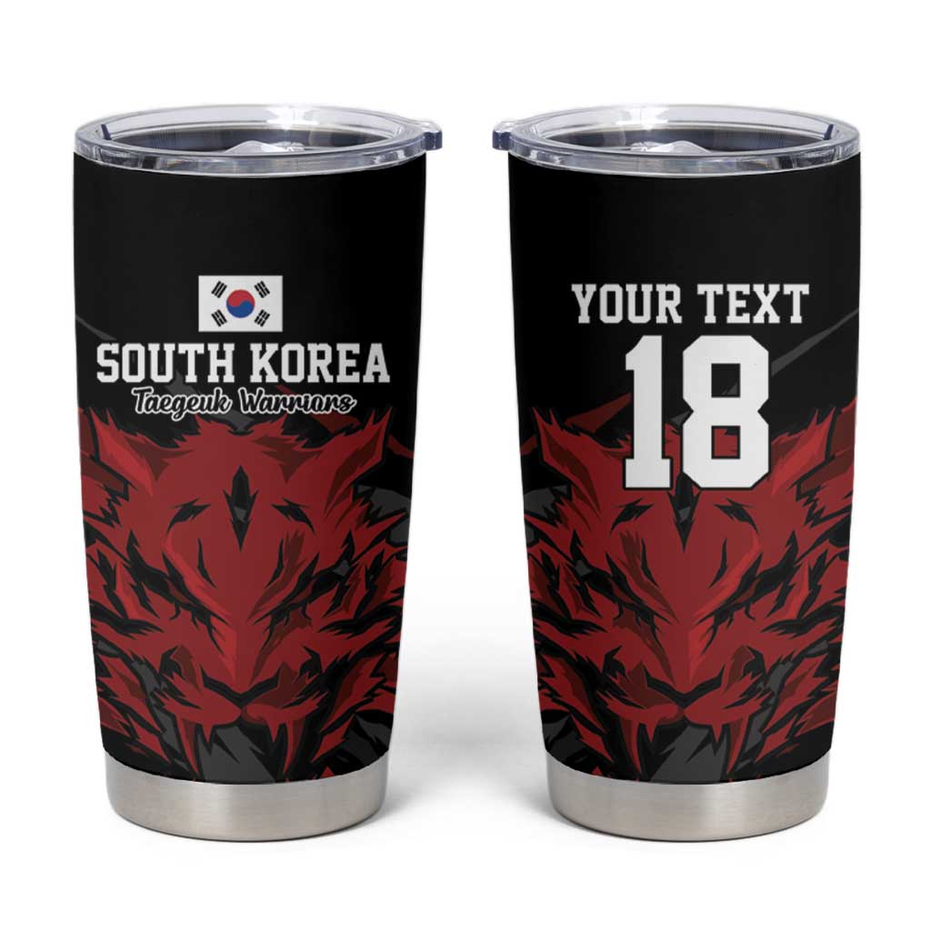 Custom South Korea Football Tumbler Cup Taegeuk Warriors Spirit - Wonder Print Shop