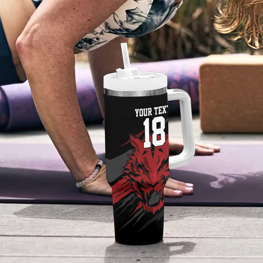 Custom South Korea Football Tumbler With Handle Taegeuk Warriors Spirit - Wonder Print Shop
