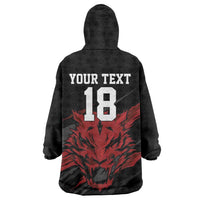 Custom South Korea Football Wearable Blanket Hoodie Taegeuk Warriors Spirit - Wonder Print Shop