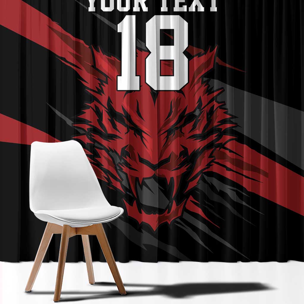 Custom South Korea Football Window Curtain Taegeuk Warriors Spirit - Wonder Print Shop