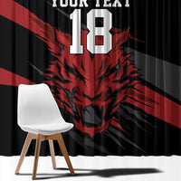 Custom South Korea Football Window Curtain Taegeuk Warriors Spirit - Wonder Print Shop