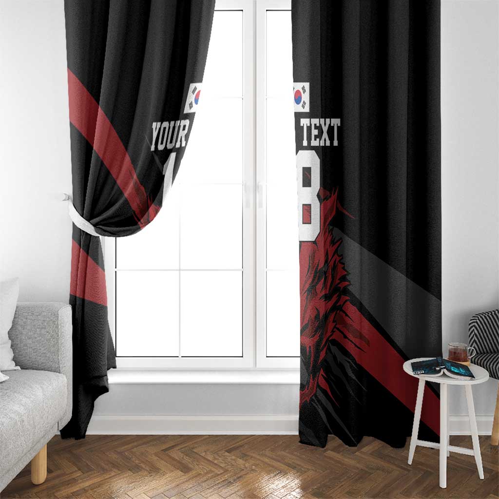 Custom South Korea Football Window Curtain Taegeuk Warriors Spirit - Wonder Print Shop