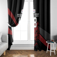 Custom South Korea Football Window Curtain Taegeuk Warriors Spirit - Wonder Print Shop