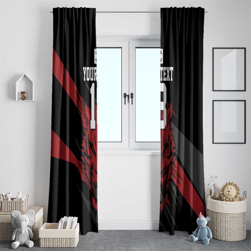 Custom South Korea Football Window Curtain Taegeuk Warriors Spirit - Wonder Print Shop