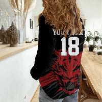 Custom South Korea Football Women Casual Shirt Taegeuk Warriors Spirit - Wonder Print Shop