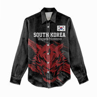 Custom South Korea Football Women Casual Shirt Taegeuk Warriors Spirit - Wonder Print Shop