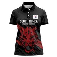 Custom South Korea Football Women Polo Shirt Taegeuk Warriors Spirit - Wonder Print Shop