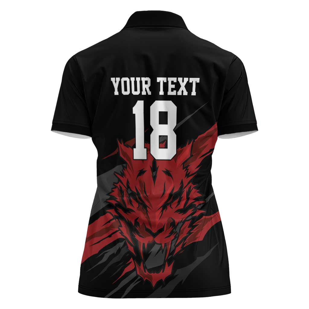 Custom South Korea Football Women Polo Shirt Taegeuk Warriors Spirit - Wonder Print Shop
