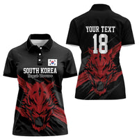 Custom South Korea Football Women Polo Shirt Taegeuk Warriors Spirit - Wonder Print Shop