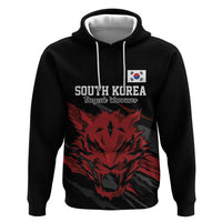 Custom South Korea Football Zip Hoodie Taegeuk Warriors Spirit - Wonder Print Shop