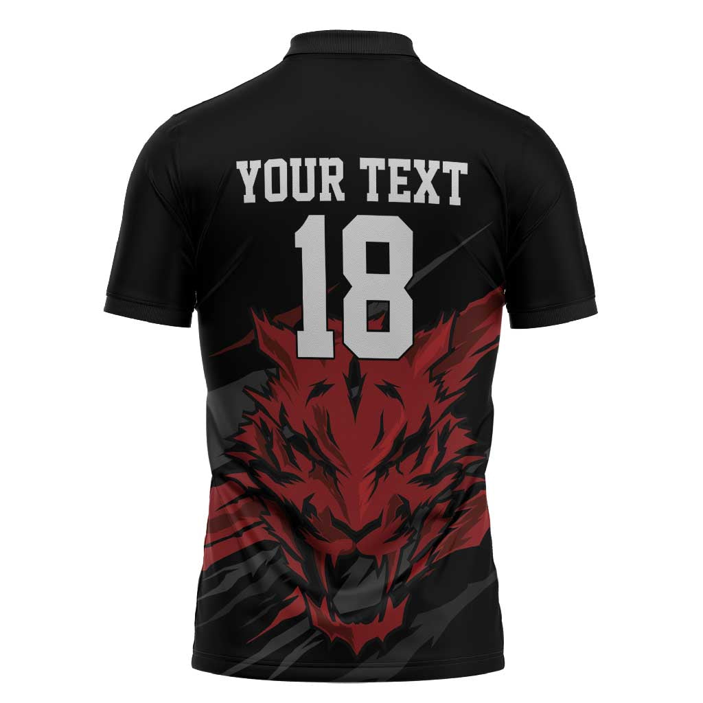 Custom South Korea Football Zipper Polo Shirt Taegeuk Warriors Spirit - Wonder Print Shop