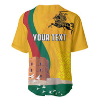 Personalized Lithuania Independence Restoration Day Baseball Jersey Gediminas Tower Flag Style