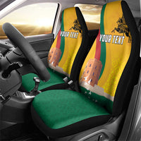 Personalized Lithuania Independence Restoration Day Car Seat Cover Gediminas Tower Flag Style