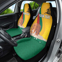 Personalized Lithuania Independence Restoration Day Car Seat Cover Gediminas Tower Flag Style