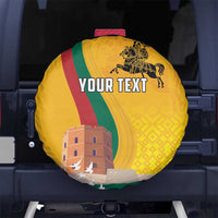 Personalized Lithuania Independence Restoration Day Spare Tire Cover Gediminas Tower Flag Style