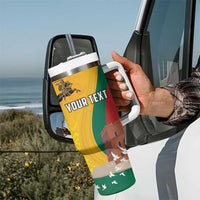 Personalized Lithuania Independence Restoration Day Tumbler With Handle Gediminas Tower Flag Style