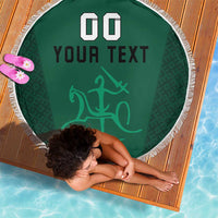 Custom Lithuania Football Beach Blanket Vytis Lithuanian Lietuva Green Version