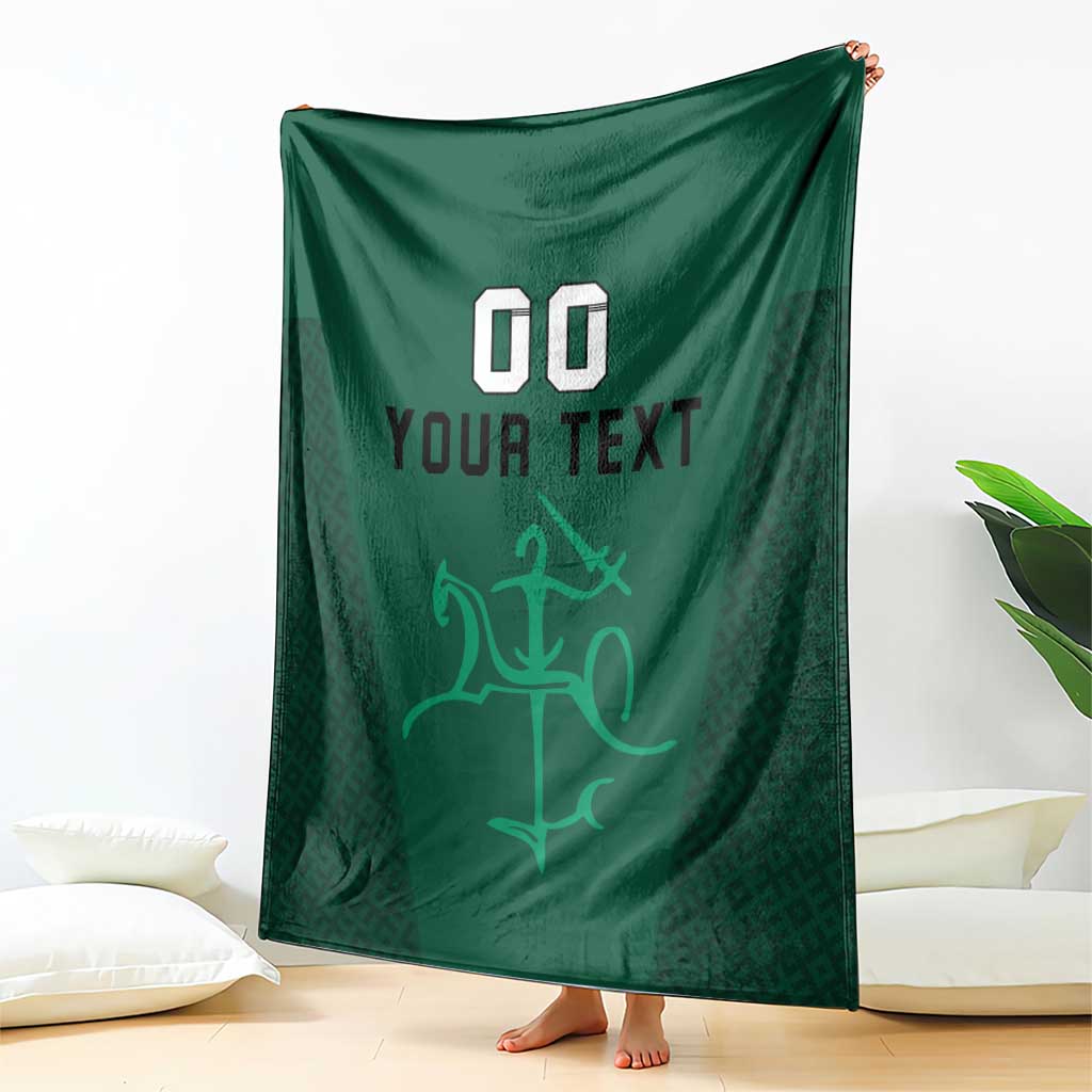 Custom Lithuania Football Blanket Vytis Lithuanian Lietuva Green Version