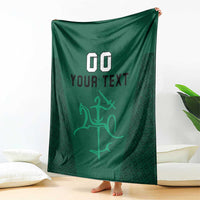 Custom Lithuania Football Blanket Vytis Lithuanian Lietuva Green Version