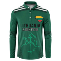 Custom Lithuania Football Button Sweatshirt Vytis Lithuanian Lietuva Green Version