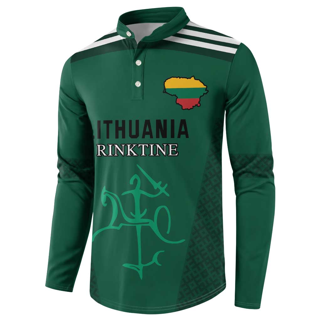 Custom Lithuania Football Button Sweatshirt Vytis Lithuanian Lietuva Green Version