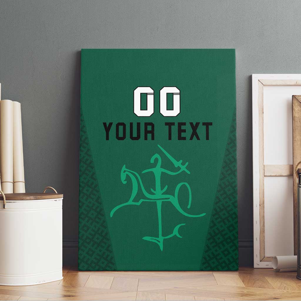 Custom Lithuania Football Canvas Wall Art Vytis Lithuanian Lietuva Green Version