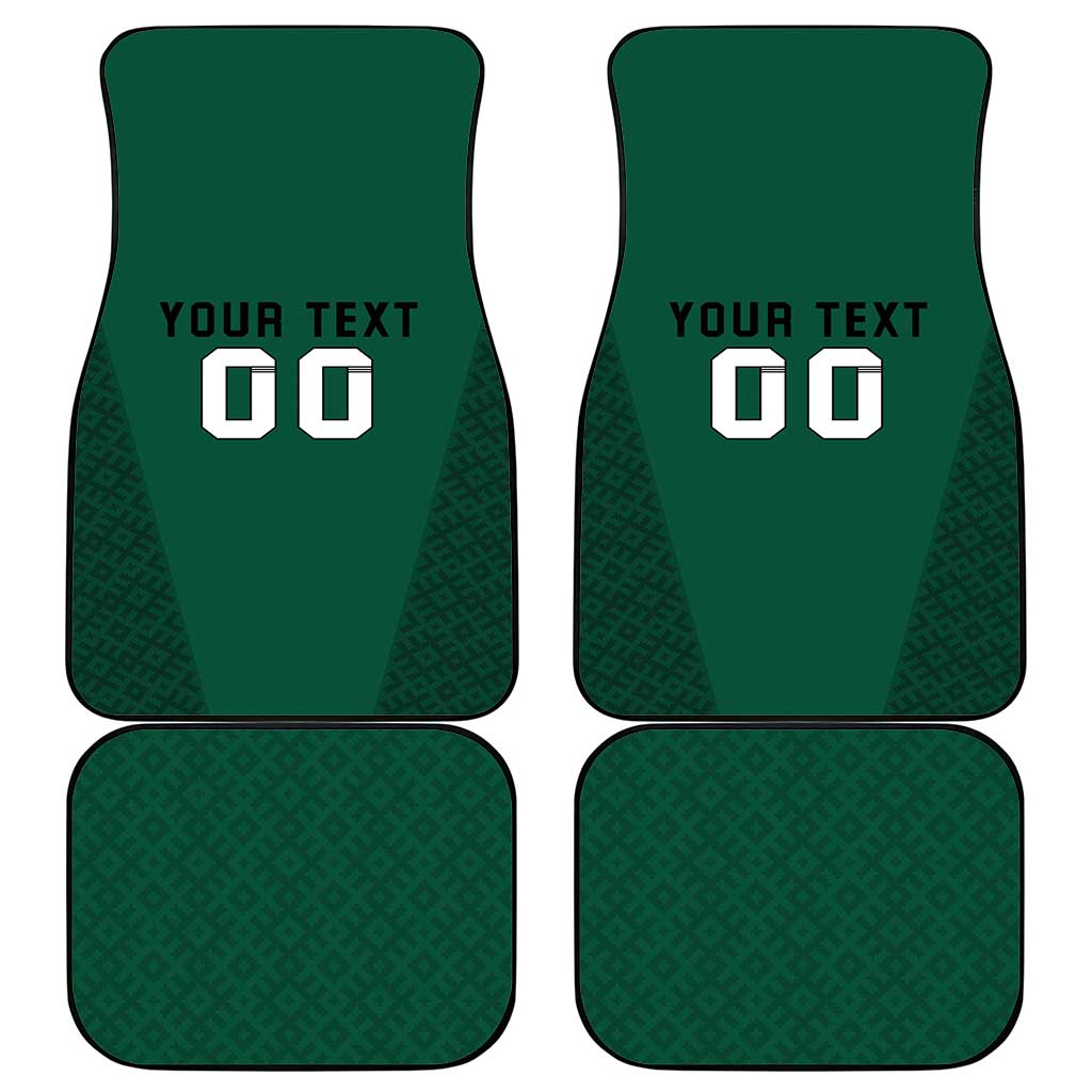 Custom Lithuania Football Car Mats Vytis Lithuanian Lietuva Green Version
