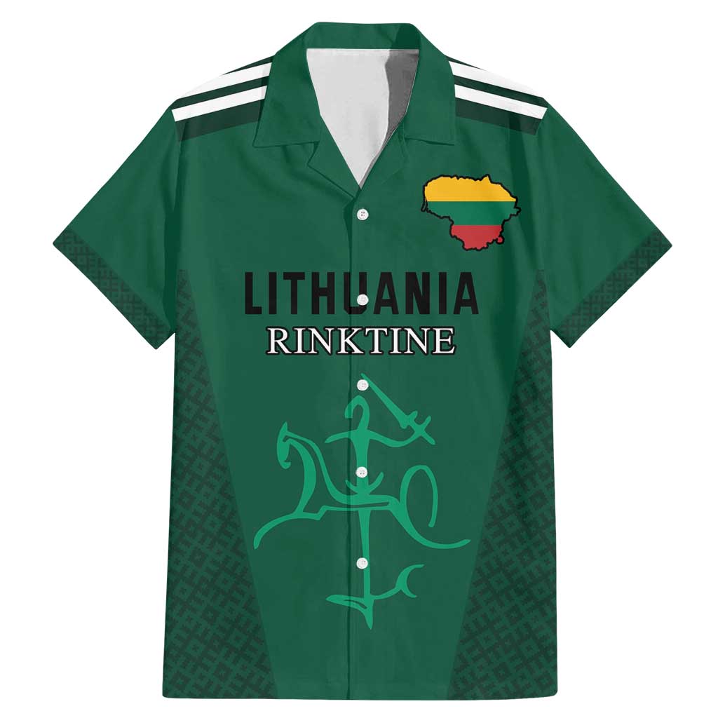 Custom Lithuania Football Family Matching Mermaid Dress and Hawaiian Shirt Vytis Lithuanian Lietuva Green Version