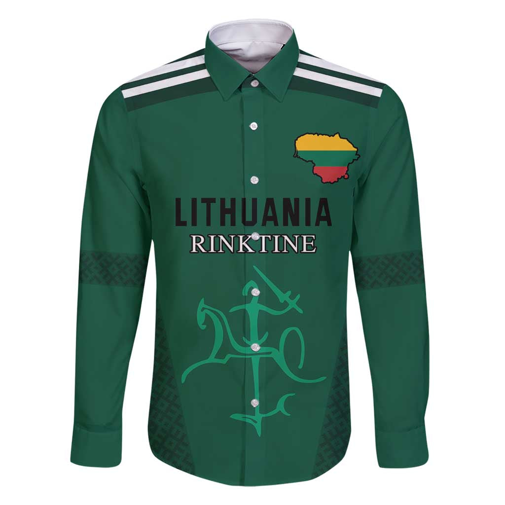 Custom Lithuania Football Family Matching Mermaid Dress and Hawaiian Shirt Vytis Lithuanian Lietuva Green Version