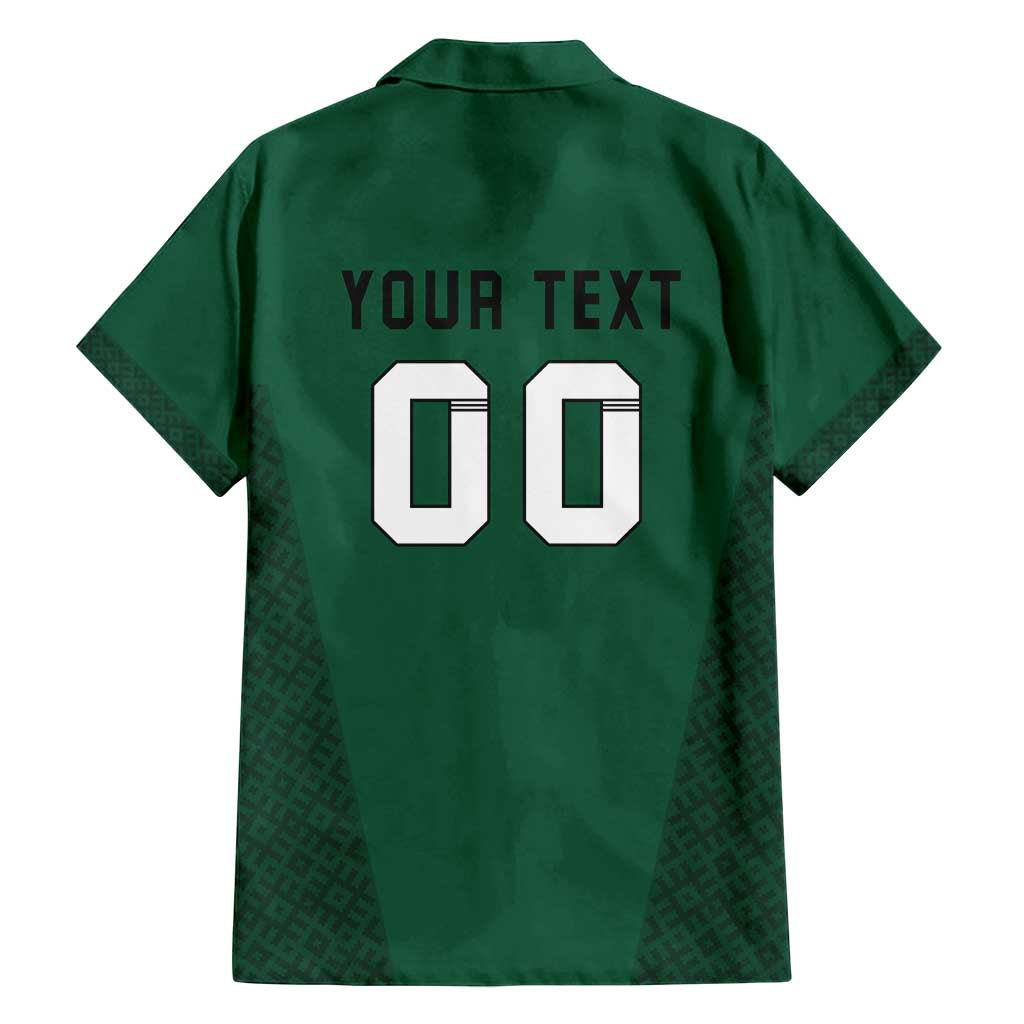 Custom Lithuania Football Family Matching Puletasi and Hawaiian Shirt Vytis Lithuanian Lietuva Green Version