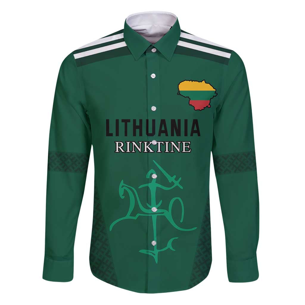 Custom Lithuania Football Family Matching Puletasi and Hawaiian Shirt Vytis Lithuanian Lietuva Green Version