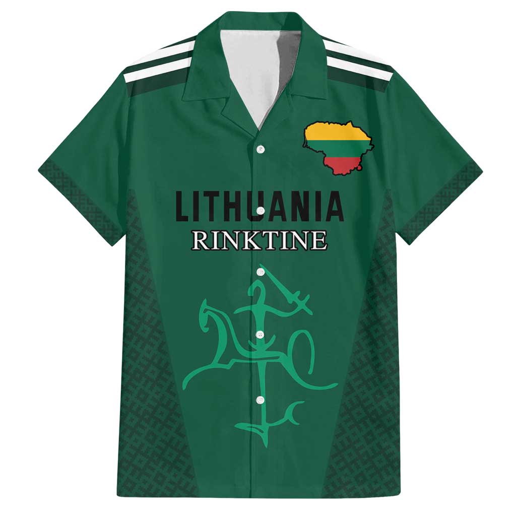 Custom Lithuania Football Family Matching Summer Maxi Dress and Hawaiian Shirt Vytis Lithuanian Lietuva Green Version