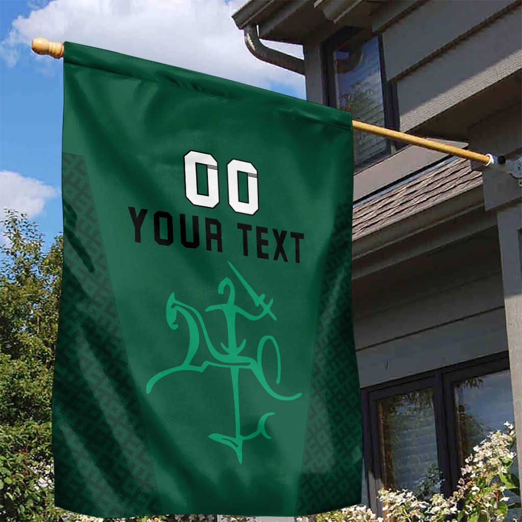 Custom Lithuania Football Garden Flag Vytis Lithuanian Lietuva Green Version