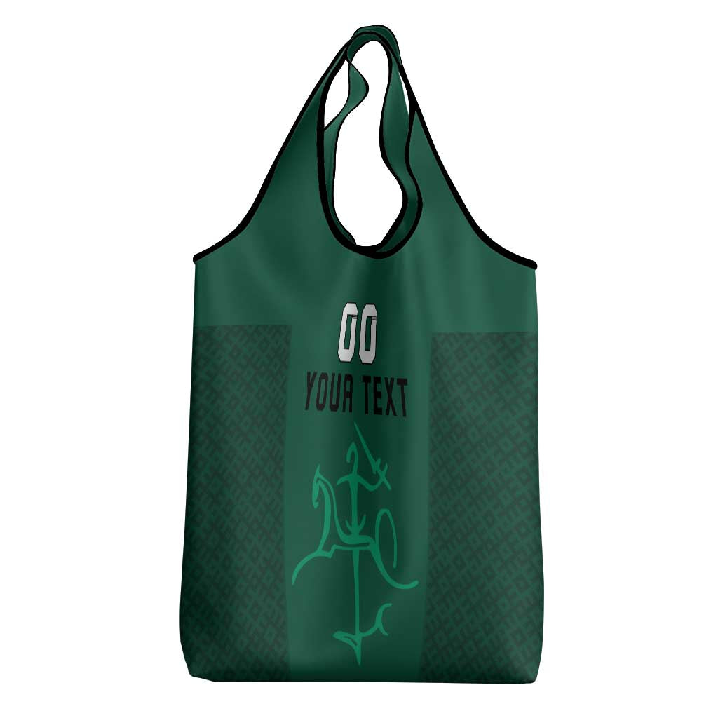 Custom Lithuania Football Grocery Bag Vytis Lithuanian Lietuva Green Version