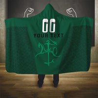 Custom Lithuania Football Hooded Blanket Vytis Lithuanian Lietuva Green Version