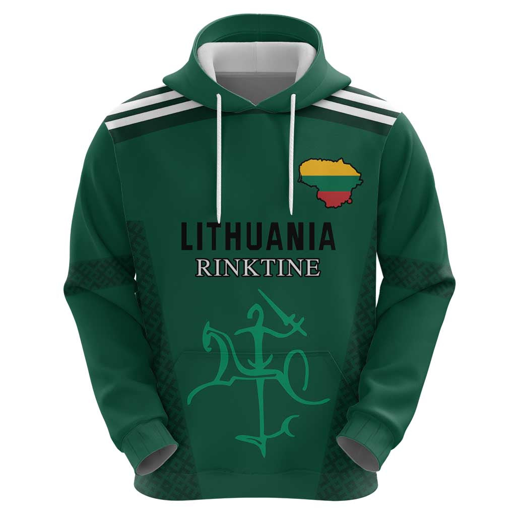 Custom Lithuania Football Hoodie Vytis Lithuanian Lietuva Green Version