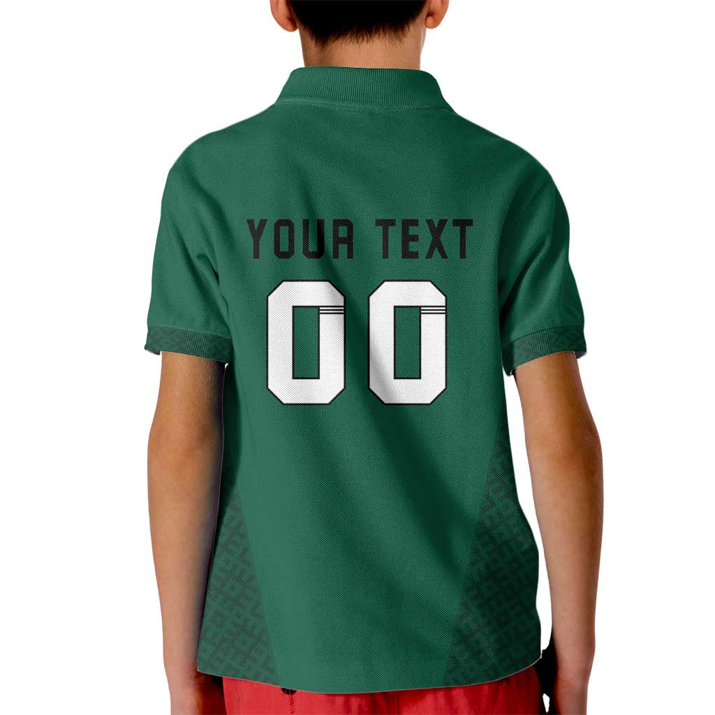 Custom Lithuania Football Kid Polo Shirt Vytis Lithuanian Lietuva Green Version