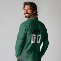 Custom Lithuania Football Long Sleeve Polo Shirt Vytis Lithuanian Lietuva Green Version