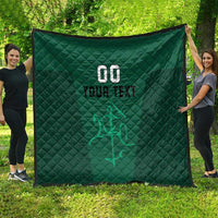 Custom Lithuania Football Quilt Vytis Lithuanian Lietuva Green Version