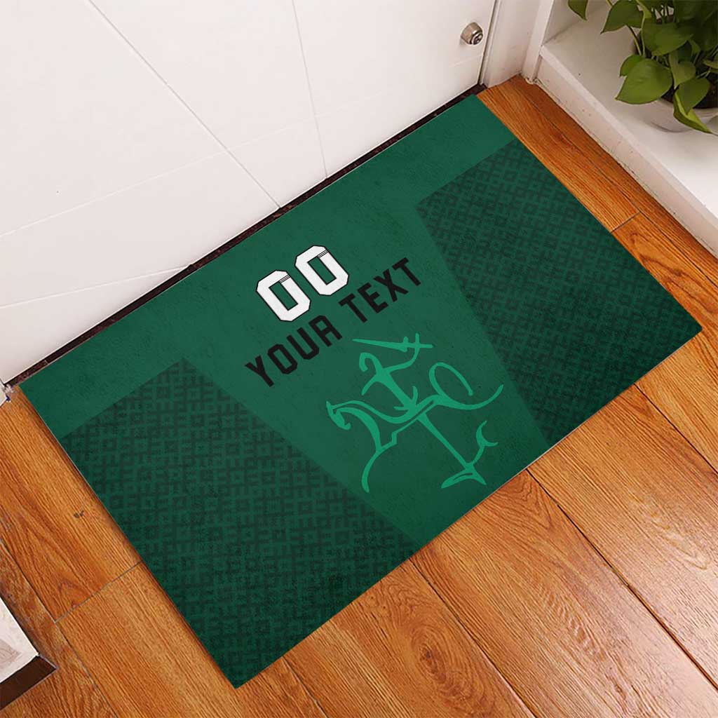 Custom Lithuania Football Rubber Doormat Vytis Lithuanian Lietuva Green Version