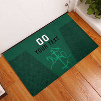 Custom Lithuania Football Rubber Doormat Vytis Lithuanian Lietuva Green Version