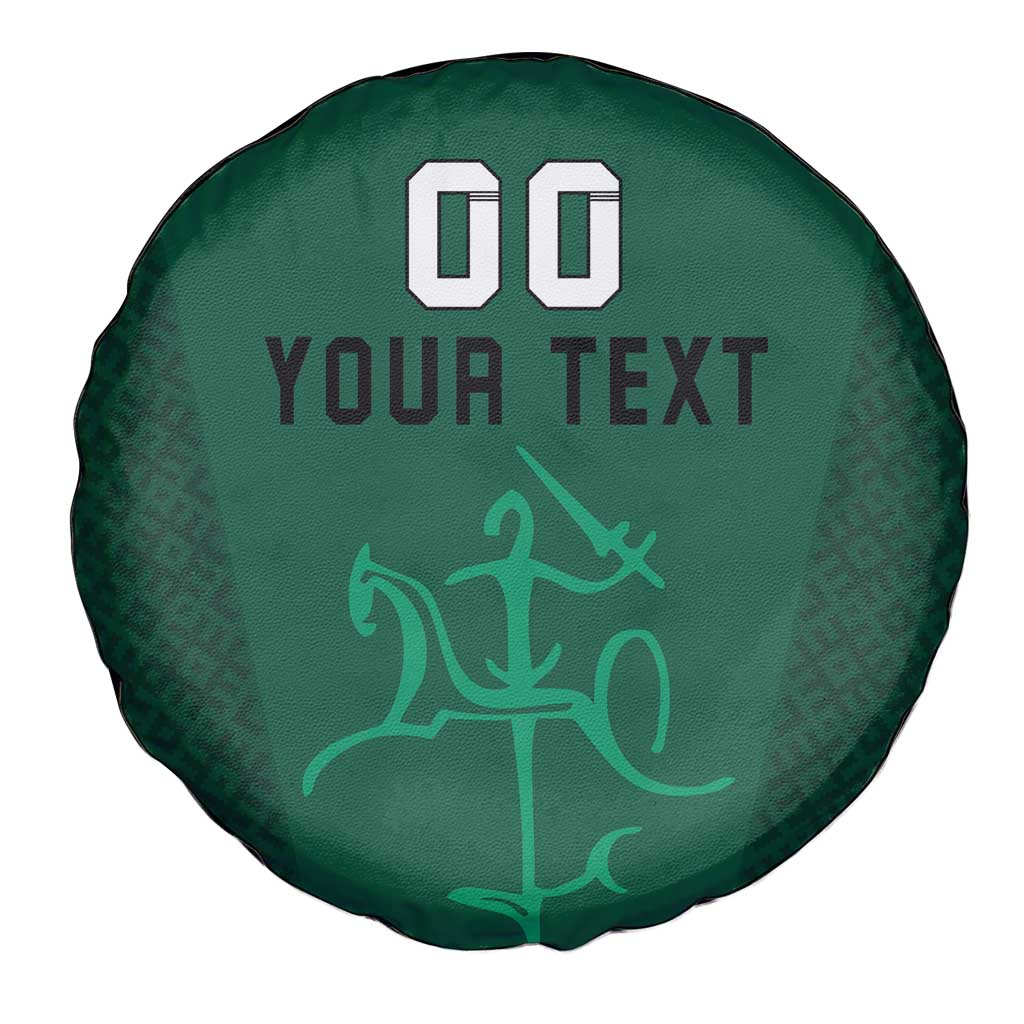 Custom Lithuania Football Spare Tire Cover Vytis Lithuanian Lietuva Green Version