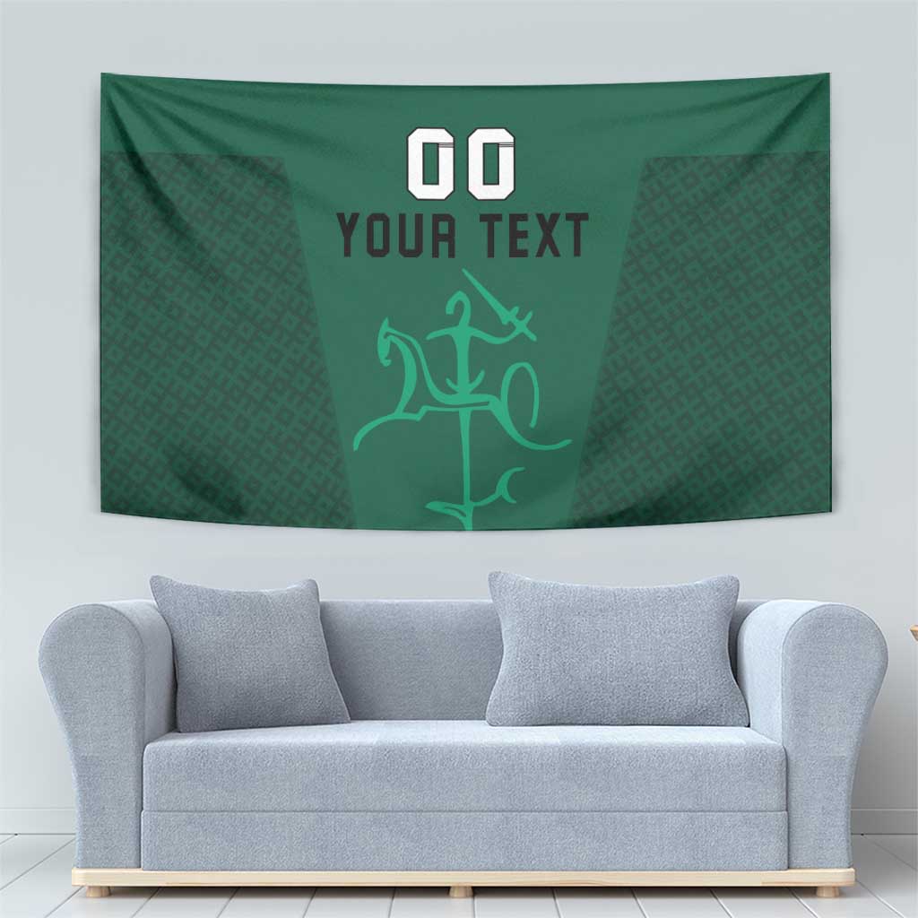 Custom Lithuania Football Tapestry Vytis Lithuanian Lietuva Green Version